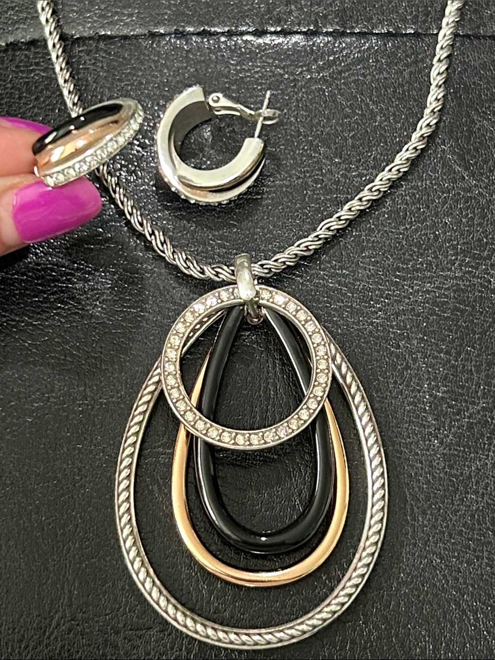 Brighton Neptune’s ring necklace and Earrings W/Pouch